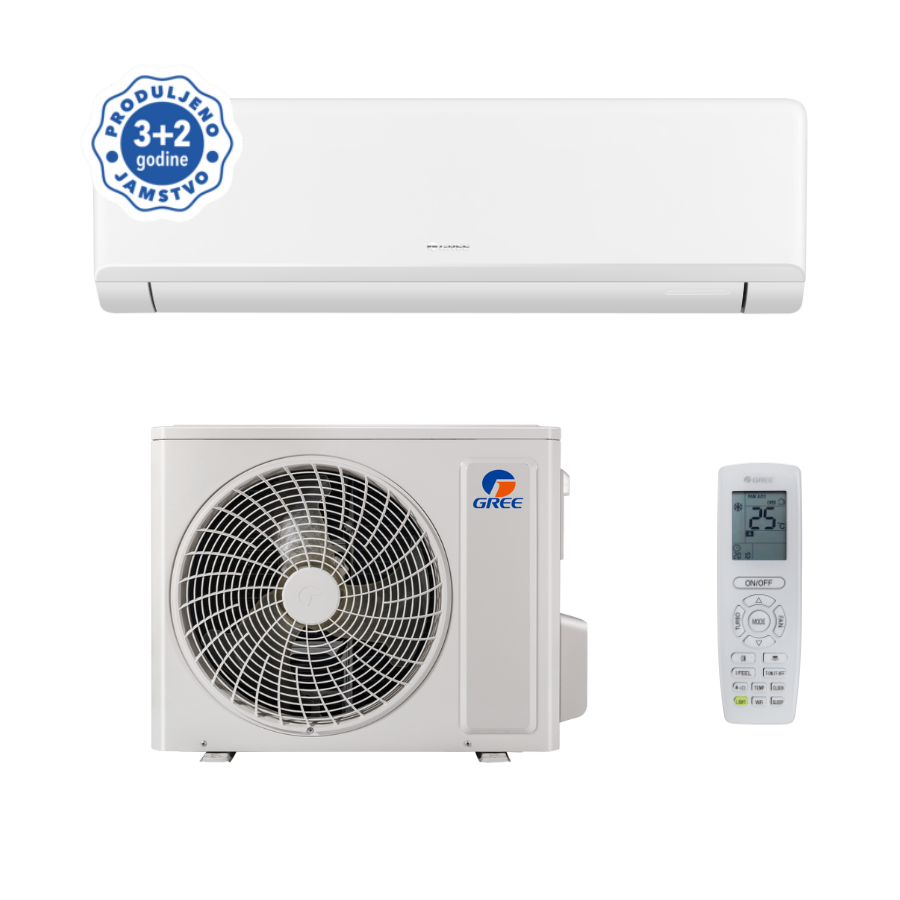 GREE, klima uređaj komplet COSMO ECONOMICAL GWH12AWBXB-K6DNA3D/I/GWH12ATBXB-K6DNA1D/O-3,2kW